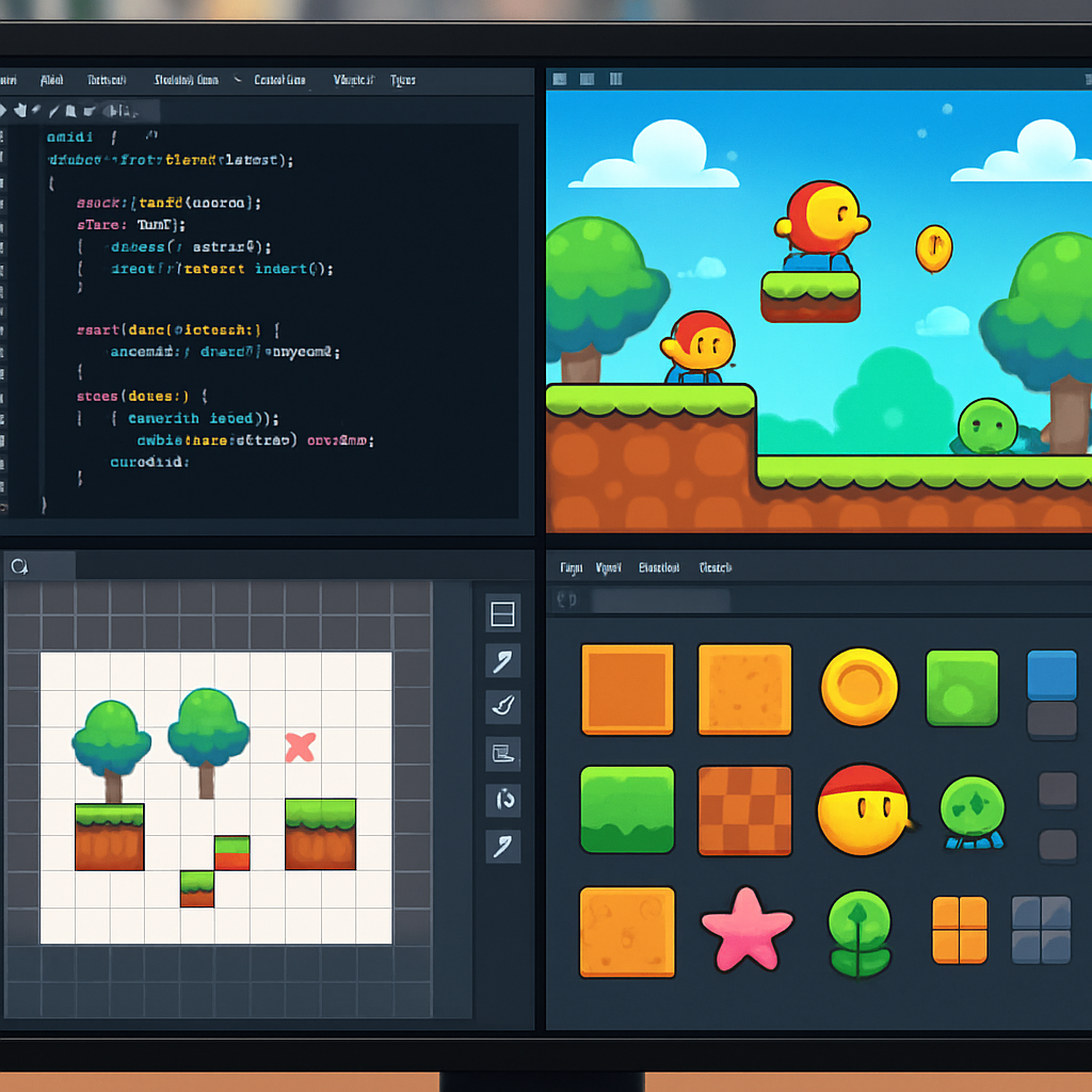 A screenshot of the game's development process on a computer screen